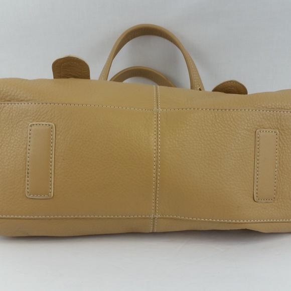 Alfani Tan Pebble Leather Shoulder Bag Hobo - Picture 4 of 7